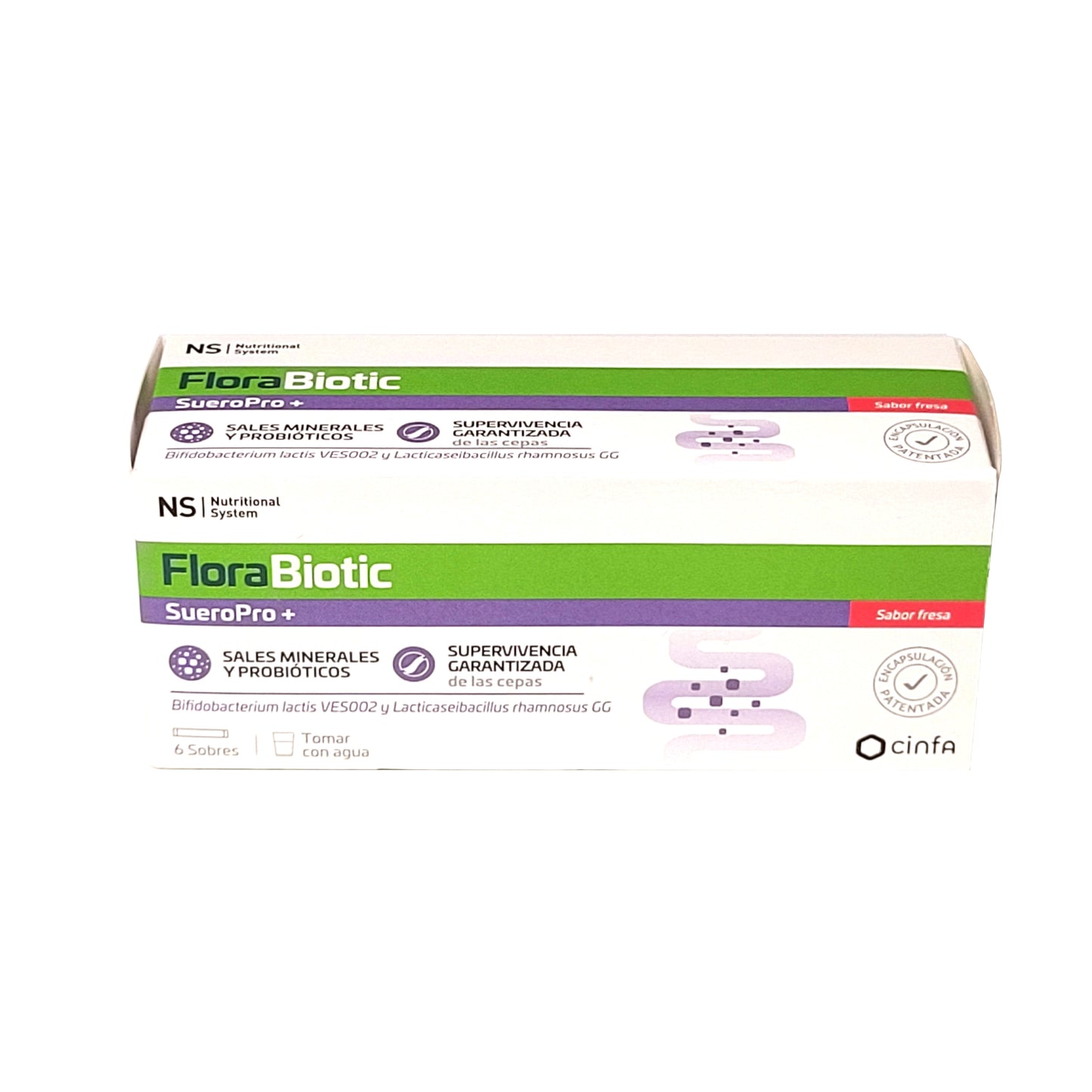 Florabiotic suero oral con probióticos. Complemento nutricional que fortalece la flora intestinal y contribuye a reforzar el sistema inmunitario, dado que el equilibrio de la microbiota permite que el organismo esté protegido ante ataques bacterianos o desequilibrios.
