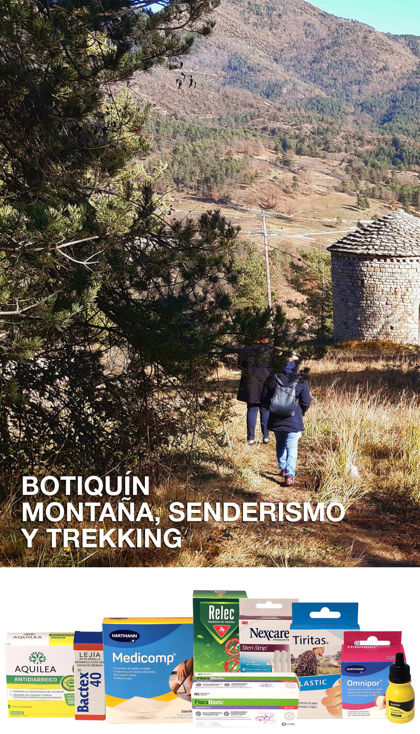 Botiquín montaña, senderismo y trekking
