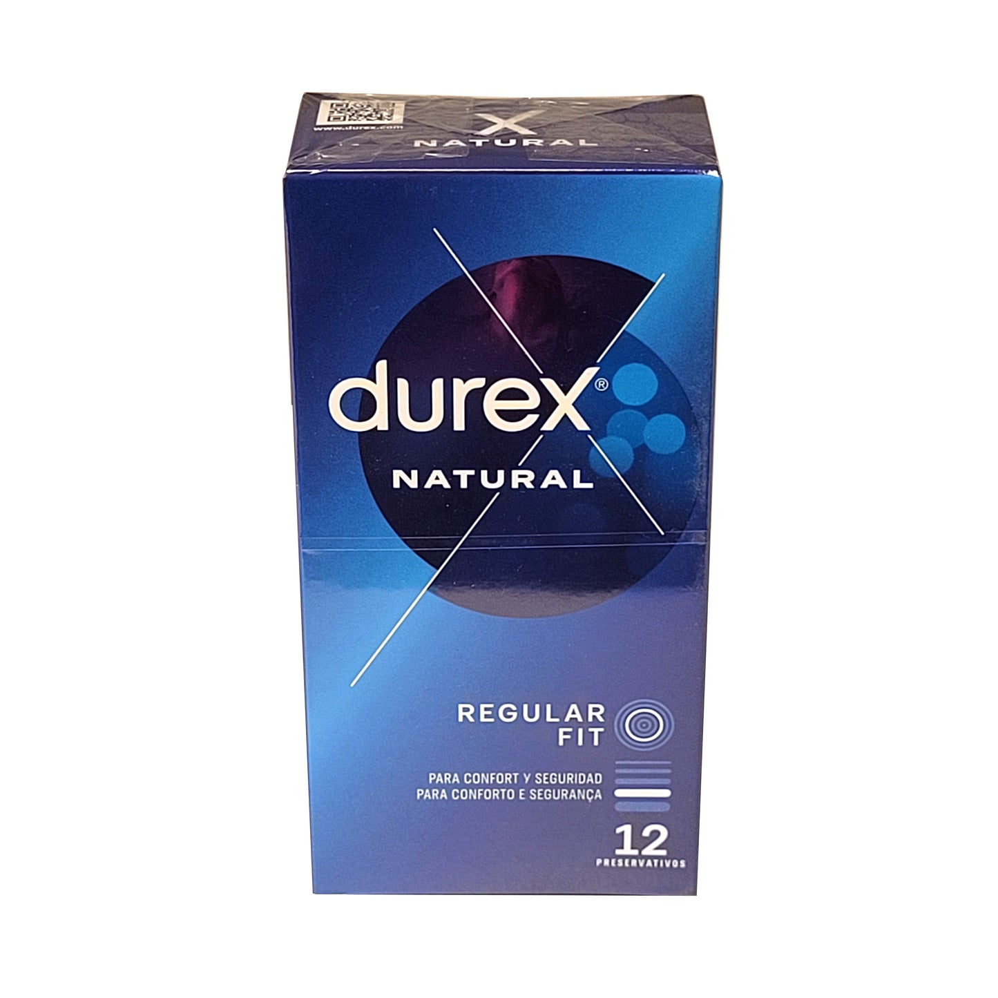 Durex Natural Preservativos 12 unidades. Condones de látex de caucho y forma Easy-On que facilita su colocación