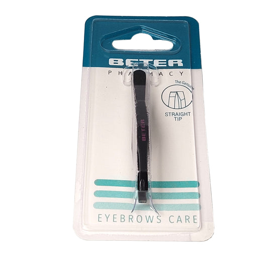 Pinzas Beter punta recta 7,5 cm. Su punta recta permite una sujeción fácil y firme del pelo a retirar. Máxima precisión y eficacia.