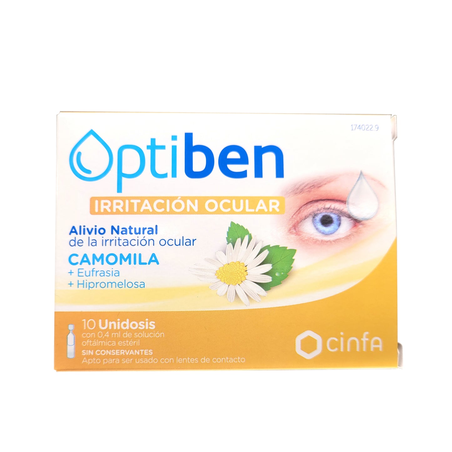 Optiben colirio camomila irritación ocular 10 unidosis